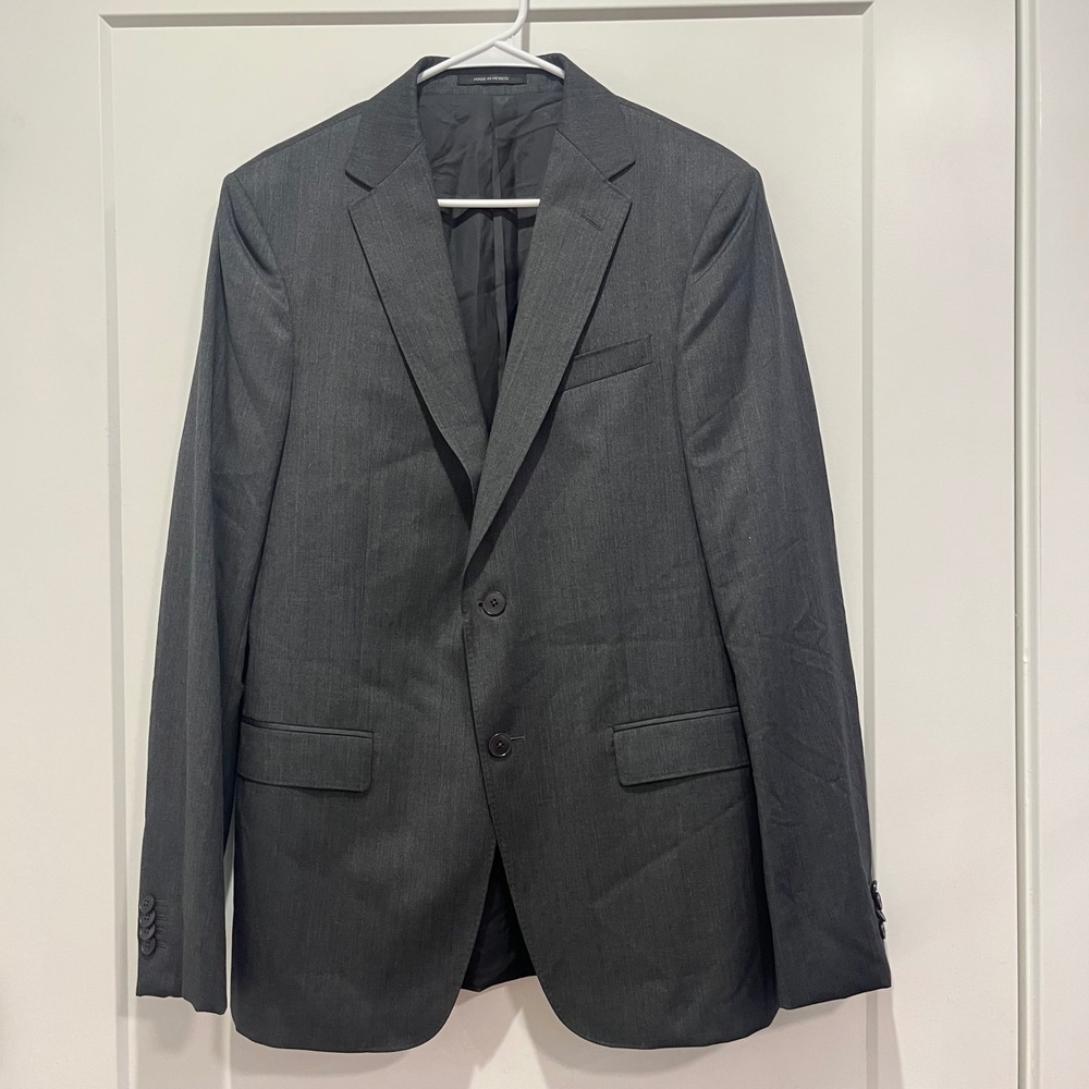 Z Zegna Turati Mens 50L Charcoal Grey 100% Wool 2 Button Blazer Sport Coat